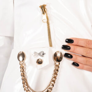 ⋈ WHITE LEATHER-FEATHER ⋈ Evening Dress - Image 15
