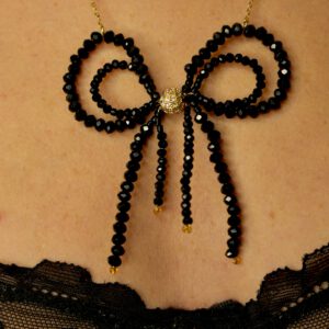 Sparkling bow black & gold - Image 4