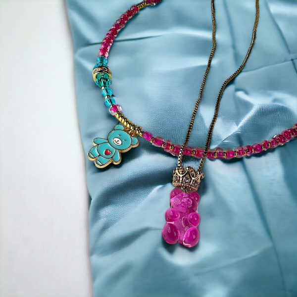 TEDDY turquoise-pink set