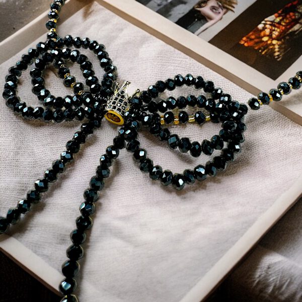 Sparkling bow black