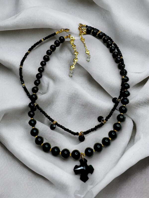 Double row elegance black