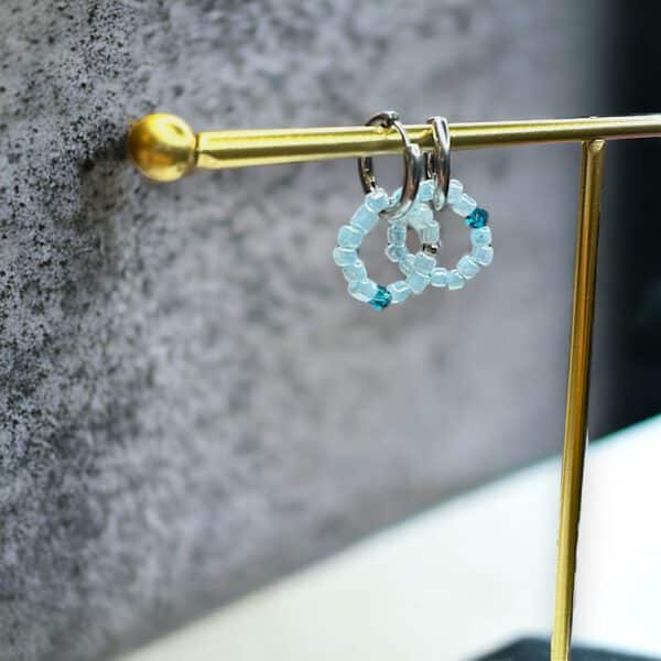 Light blue styklo earrings