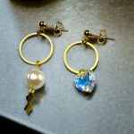 Heart earrings asymmetrical