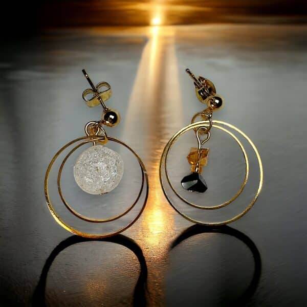 Golden light earrings