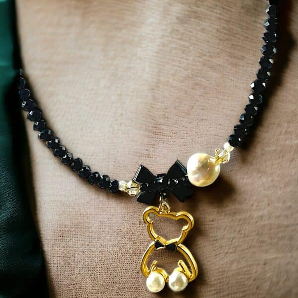 TEDDY bow necklace