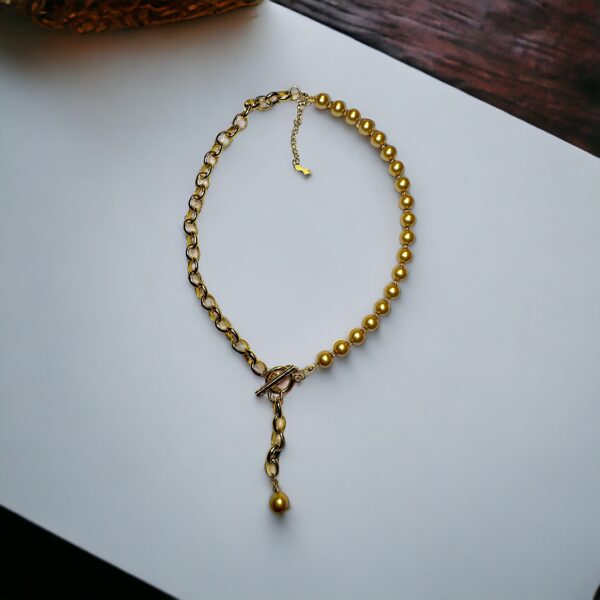 Golden double necklace