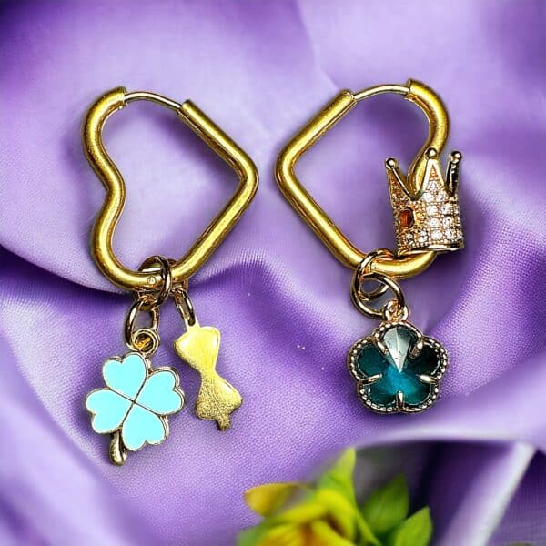 Springtime shimmer blue earrings