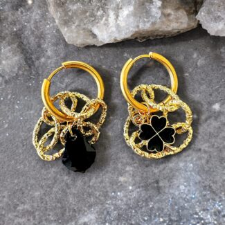Crystal sunset black earrings