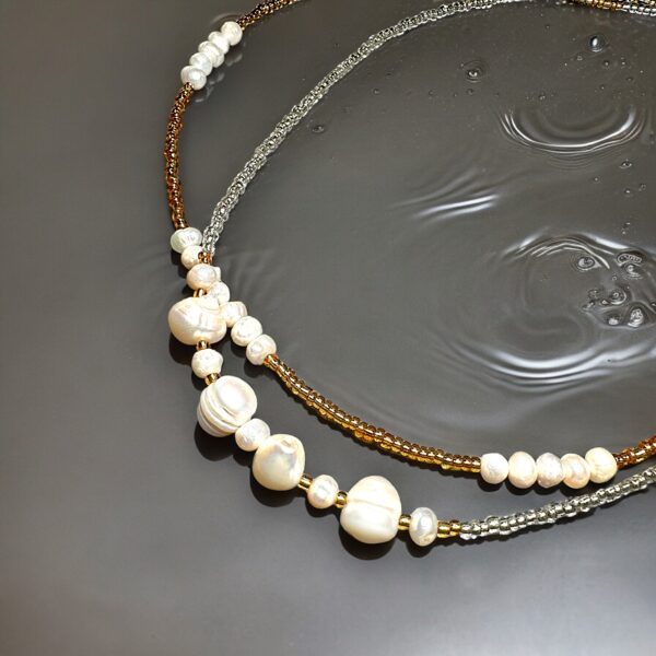 Double row seaside elegance gold/silver