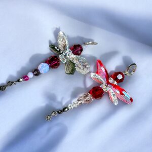 Libelle red earrings - Image 3