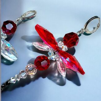 Libelle red earrings
