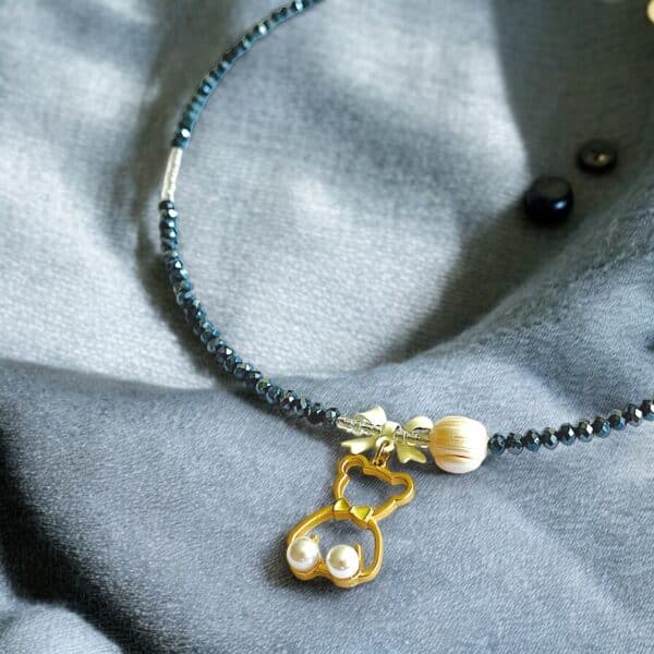 TEDDY bow necklace jeans