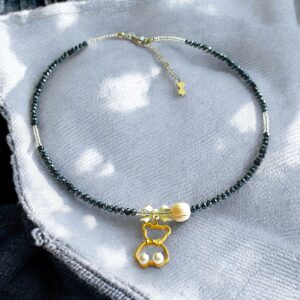 TEDDY bow necklace jeans - Image 2