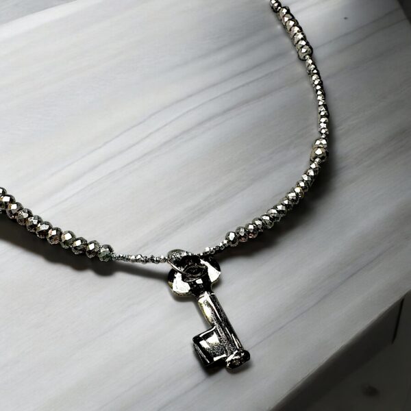 Shadow Key Crystal Unisex Necklace
