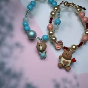 Sweet Teddy Bracelet Gold-Pink - Image 2