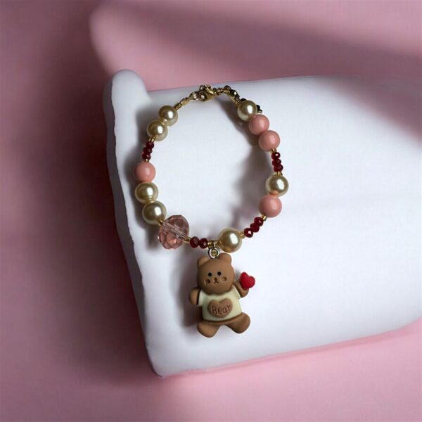 Sweet Teddy Bracelet Gold-Pink