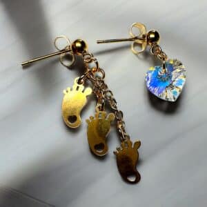 Footprints of Love Earrings - Image 2