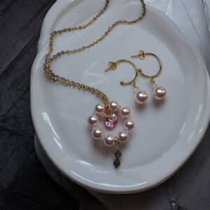 Autumn Crescent Pearl Earrings - Image 5