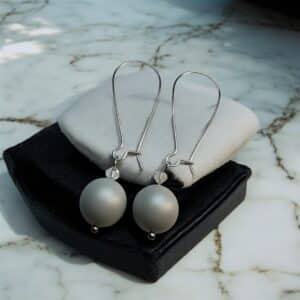 Autumn Crescent Pearl Earrings - Image 6