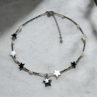 Sternglanz Halsketten Set - Halskette, Silver