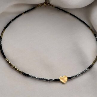 Golden Heartline Halskette
