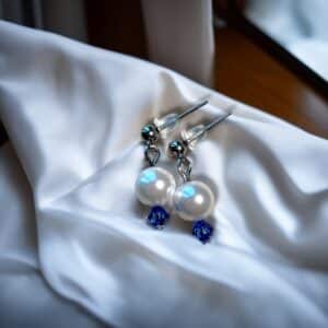 Symmetry Glow Ohrstecker blau