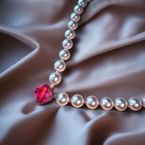 Crystal Flow Halskette pink