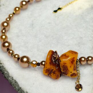 Golden Amber Glow Halskette